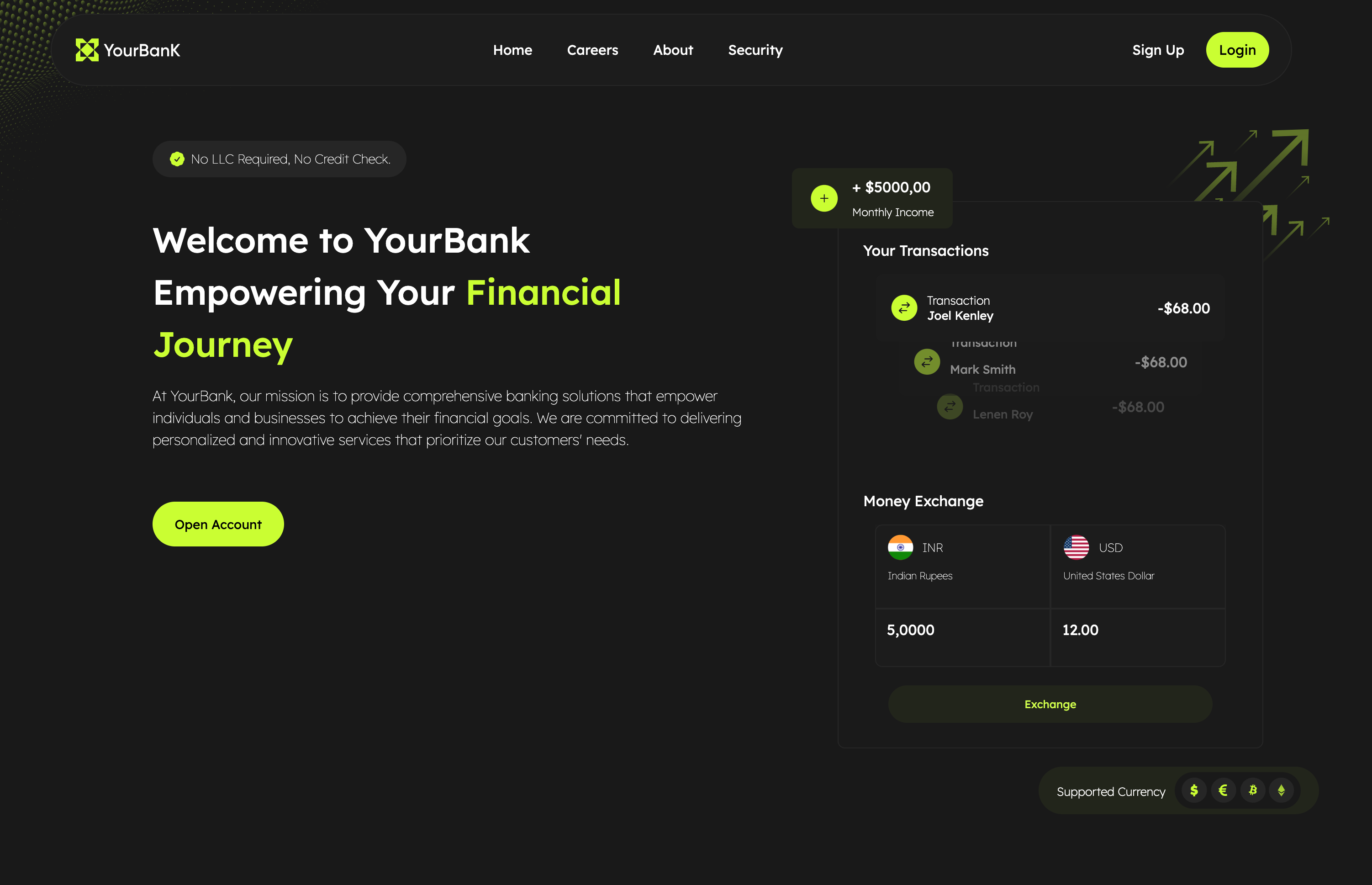 YourBank - a Multi-Page Banking Website